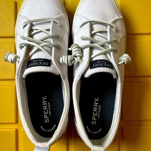 White Sperry Boat Sneakers